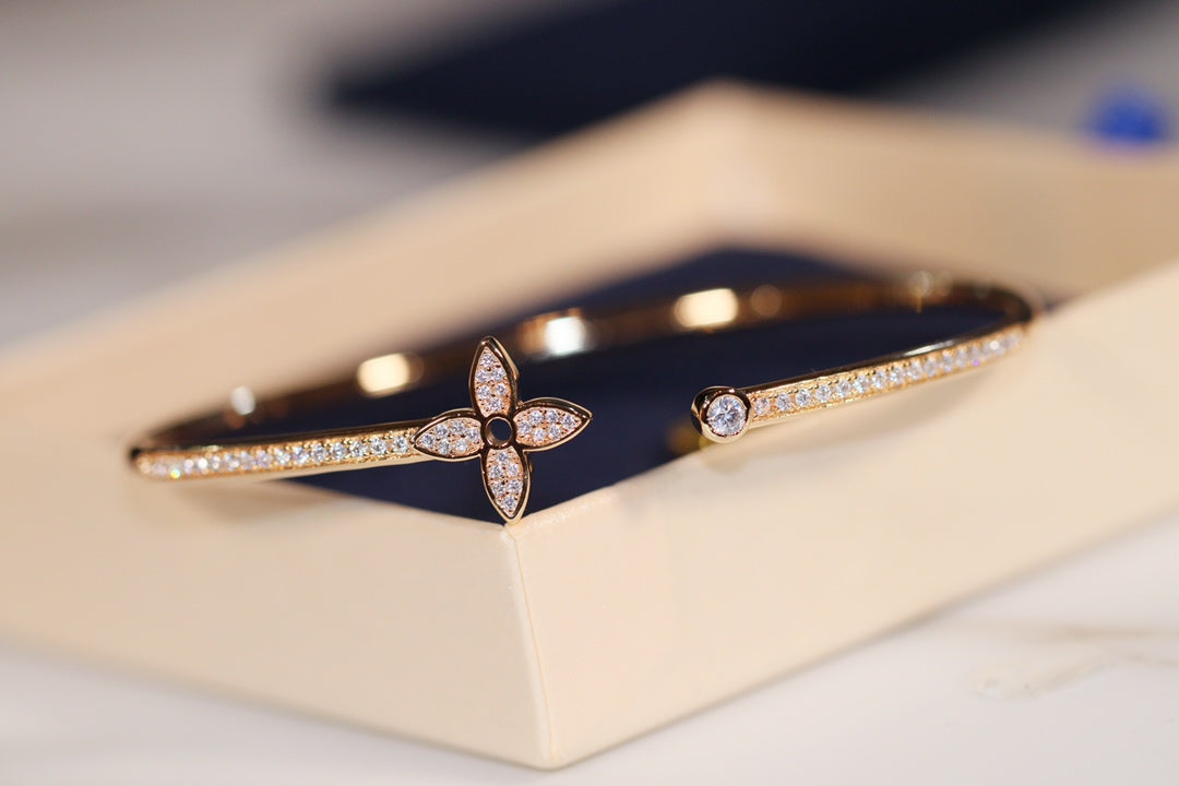 [Star Jewelry]IDYLLE GOLD OPEN BRACELET DIAMOND PAVED