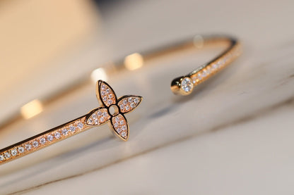 [Star Jewelry]IDYLLE GOLD OPEN BRACELET DIAMOND PAVED