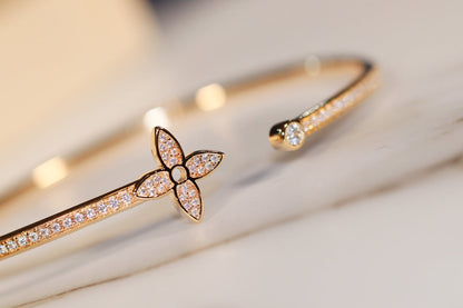 [Star Jewelry]IDYLLE GOLD OPEN BRACELET DIAMOND PAVED