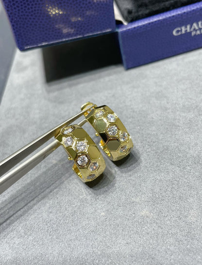 [Star Jewelry]BEE LOVE DIAMOND HOOP EARRINGS
