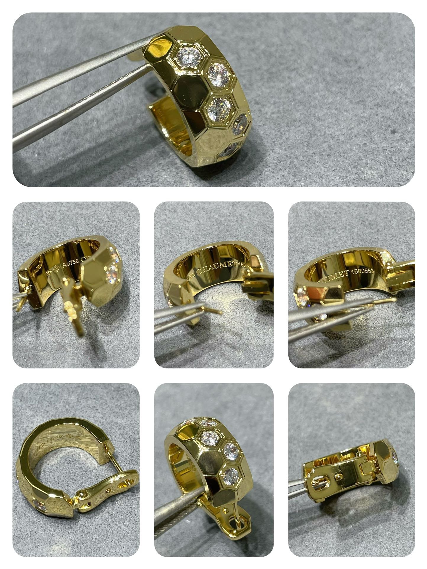[Star Jewelry]BEE LOVE DIAMOND HOOP EARRINGS