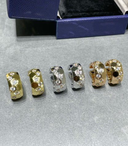 [Star Jewelry]BEE LOVE DIAMOND HOOP EARRINGS