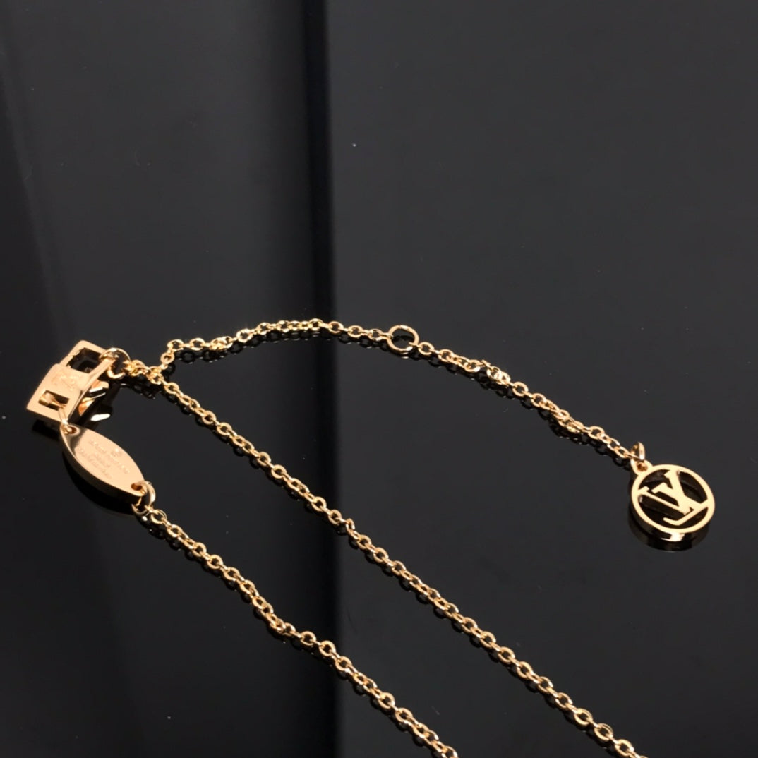 [Star Jewelry]COLOR BLOSSOM PINK MOP SUN GOLD NECKLACE