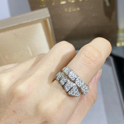 [Star Jewelry]SERPENTI RING SILVER DIAMOND PAVED