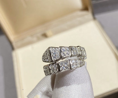 [Star Jewelry]SERPENTI RING SILVER DIAMOND PAVED