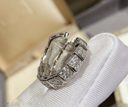 [Star Jewelry]SERPENTI RING SILVER DIAMOND PAVED