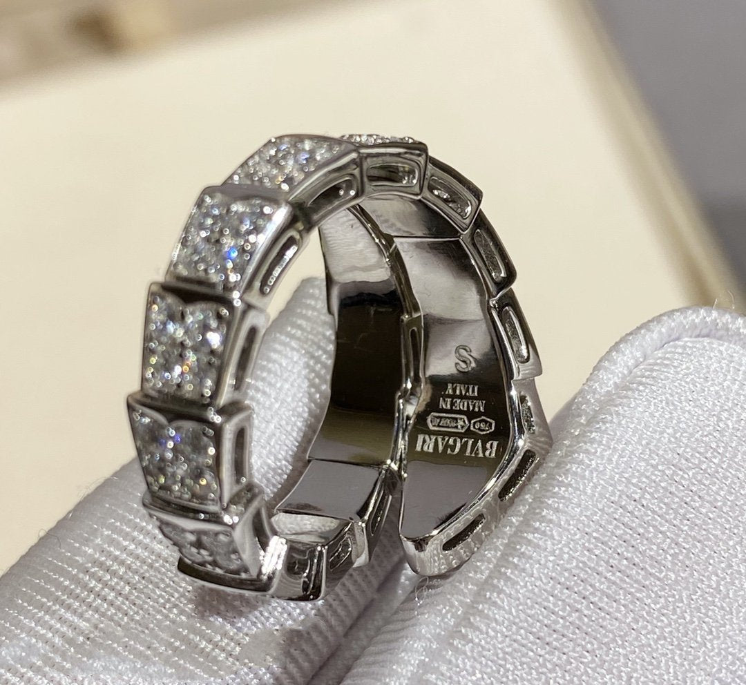 [Star Jewelry]SERPENTI RING SILVER DIAMOND PAVED