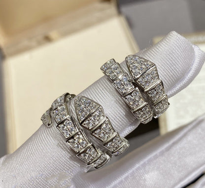 [Star Jewelry]SERPENTI RING SILVER DIAMOND PAVED