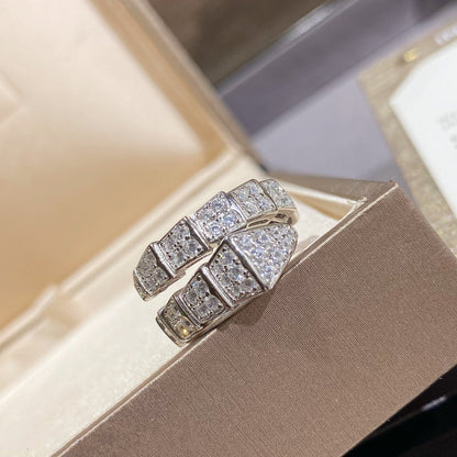 [Star Jewelry]SERPENTI RING SILVER DIAMOND PAVED