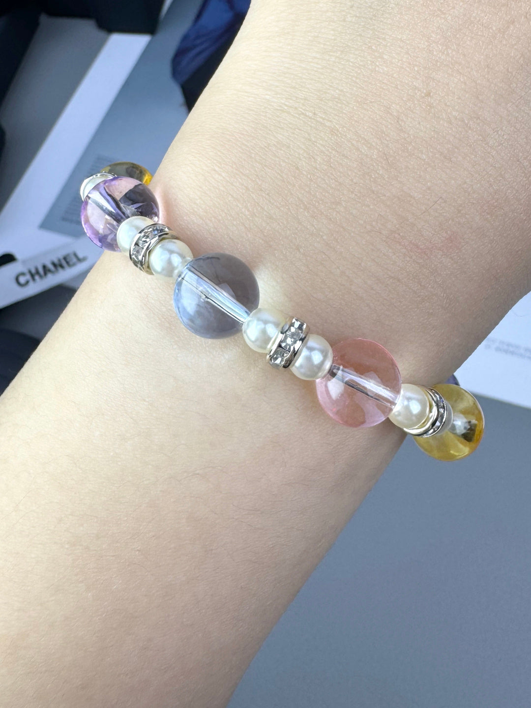 [Star Jewelry]Colorful Transparent Resin Bracelet