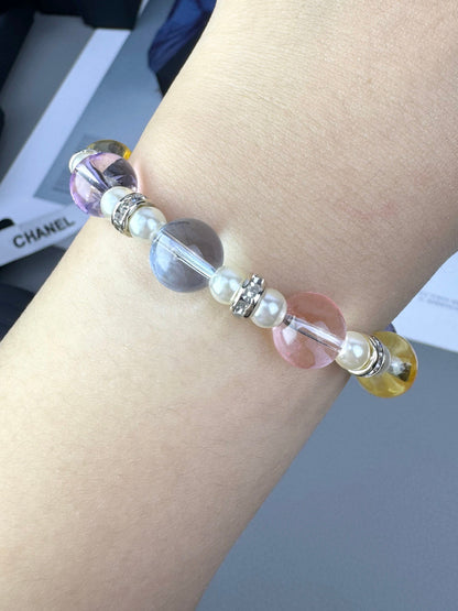 [Star Jewelry]Colorful Transparent Resin Bracelet