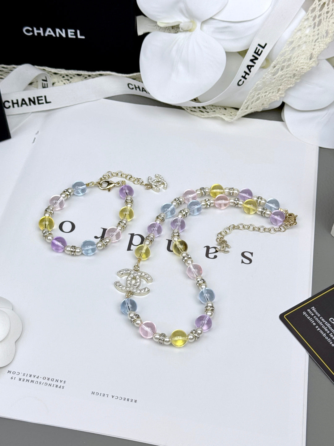 [Star Jewelry]Colorful Transparent Resin Bracelet