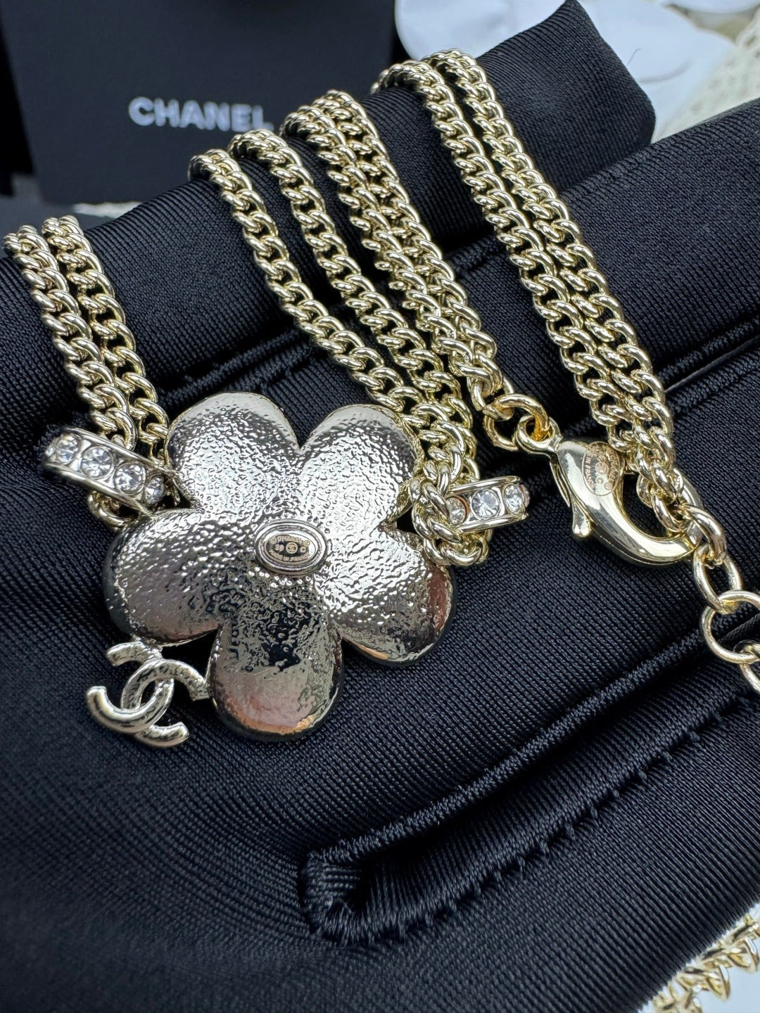 [Star Jewelry]New Blue Floral Double-Layer Necklace