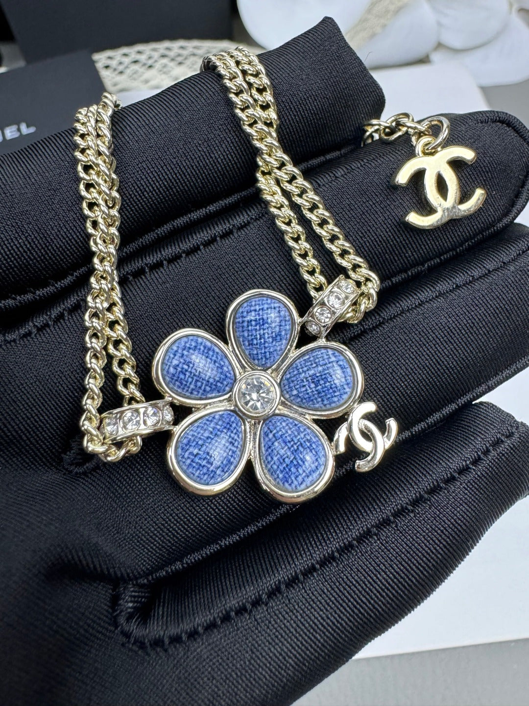 [Star Jewelry]VOLTE New Blue Floral Double-Layer Bracelet