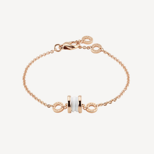 [Star Jewelry]ZERO 1 SOFT PINK GOLD AND WHITE CERAMIC BRACELET