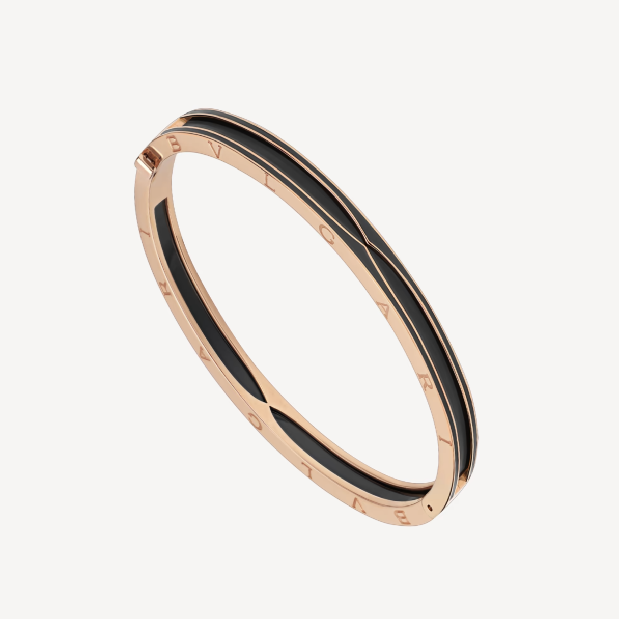[Star Jewelry]ZERO 1 PINK GOLD WITH MATTE BLACK CERAMIC BRACELET