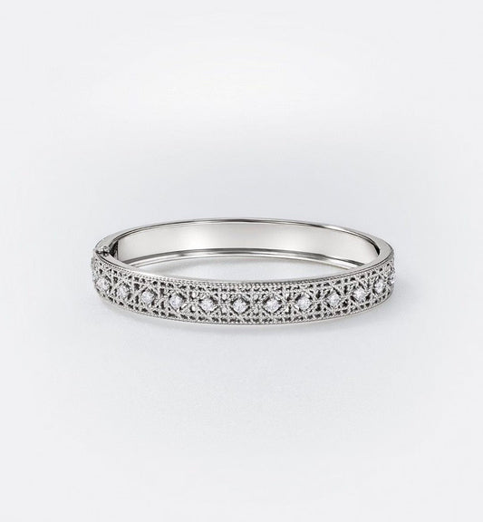 [Star Jewelry]2026 WOVEN-PATTERN BRACELET SET WITH FULL DIAMOND INLAY THREE-COLORS