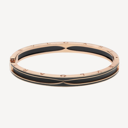 [Star Jewelry]ZERO 1 PINK GOLD WITH MATTE BLACK CERAMIC BRACELET