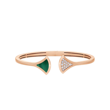 [Star Jewelry]DREAM BRACELET OPEN MALACHITE PINK GOLD