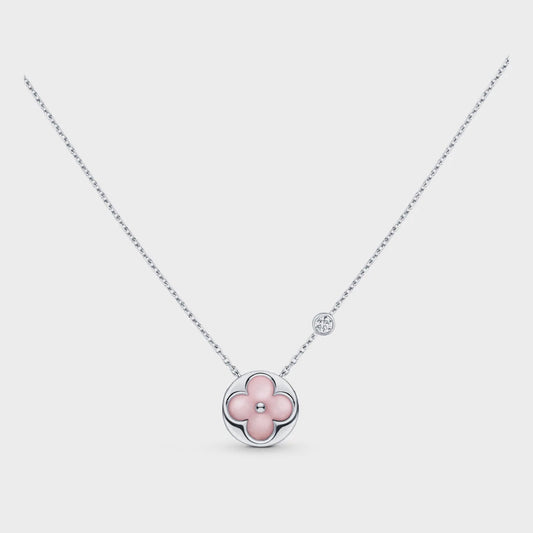 [Star Jewelry]SUN MOTIF PINK MOP SILVER BRACELET