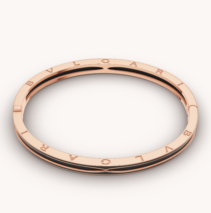 [Star Jewelry]ZERO 1 PINK GOLD WITH MATTE BLACK CERAMIC BRACELET