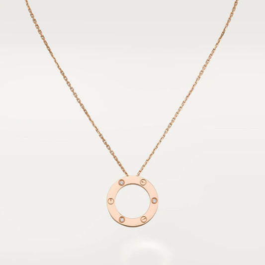 [Star Jewelry]LOVE NECKLACE 16MM 3 DIAMONDS