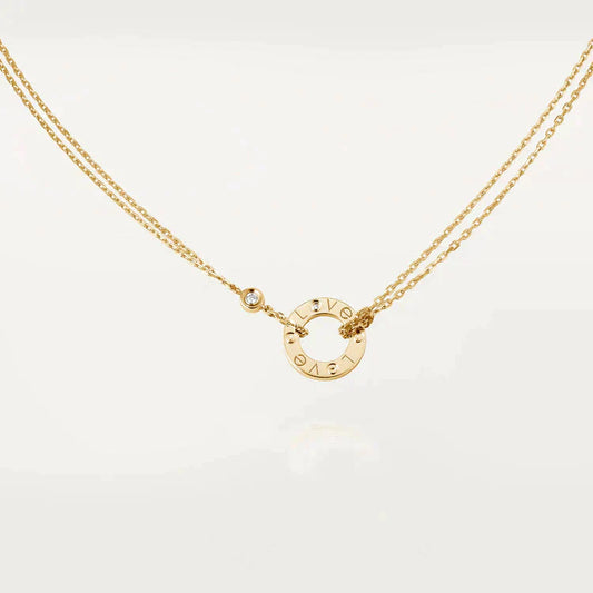 [Star Jewelry]LOVE NECKLACE 16MM 2 DIAMONDS