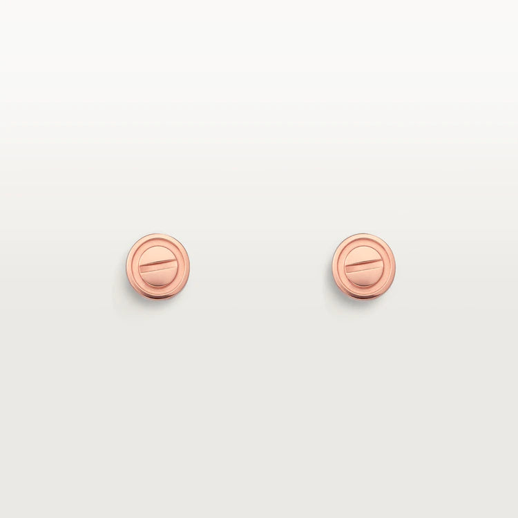 [Star Jewelry]LOVE EARRINGS PINK GOLD 10MM