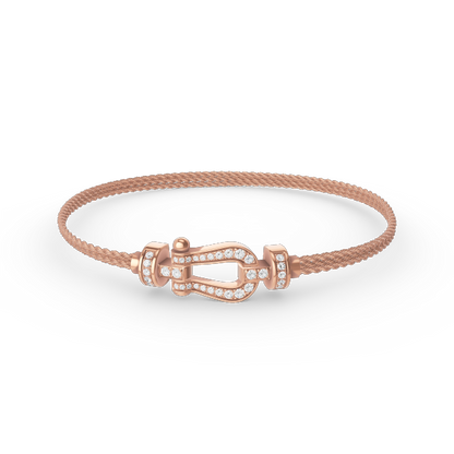 [Star Jewelry]FORCE SMALL HORSESHOE  DIAMOND CHAIN ROPE BRACELET