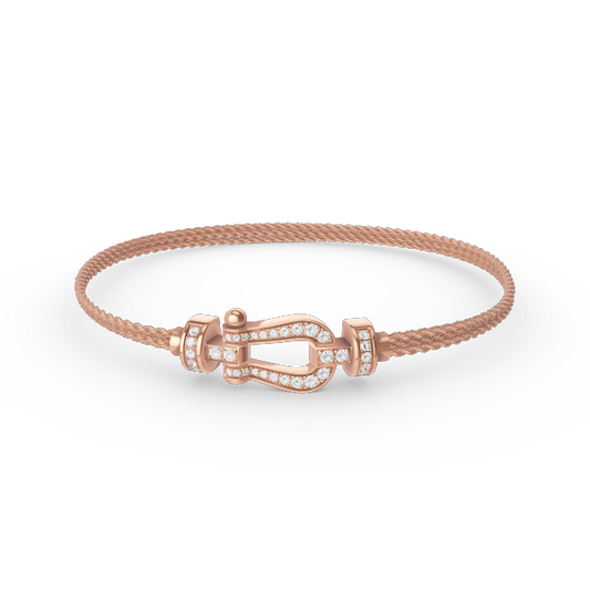 [Star Jewelry]FORCE SMALL HORSESHOE  DIAMOND CHAIN ROPE BRACELET