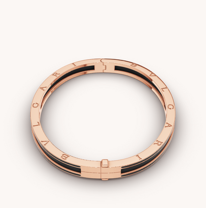[Star Jewelry]ZERO 1 PINK GOLD WITH MATTE BLACK CERAMIC BRACELET
