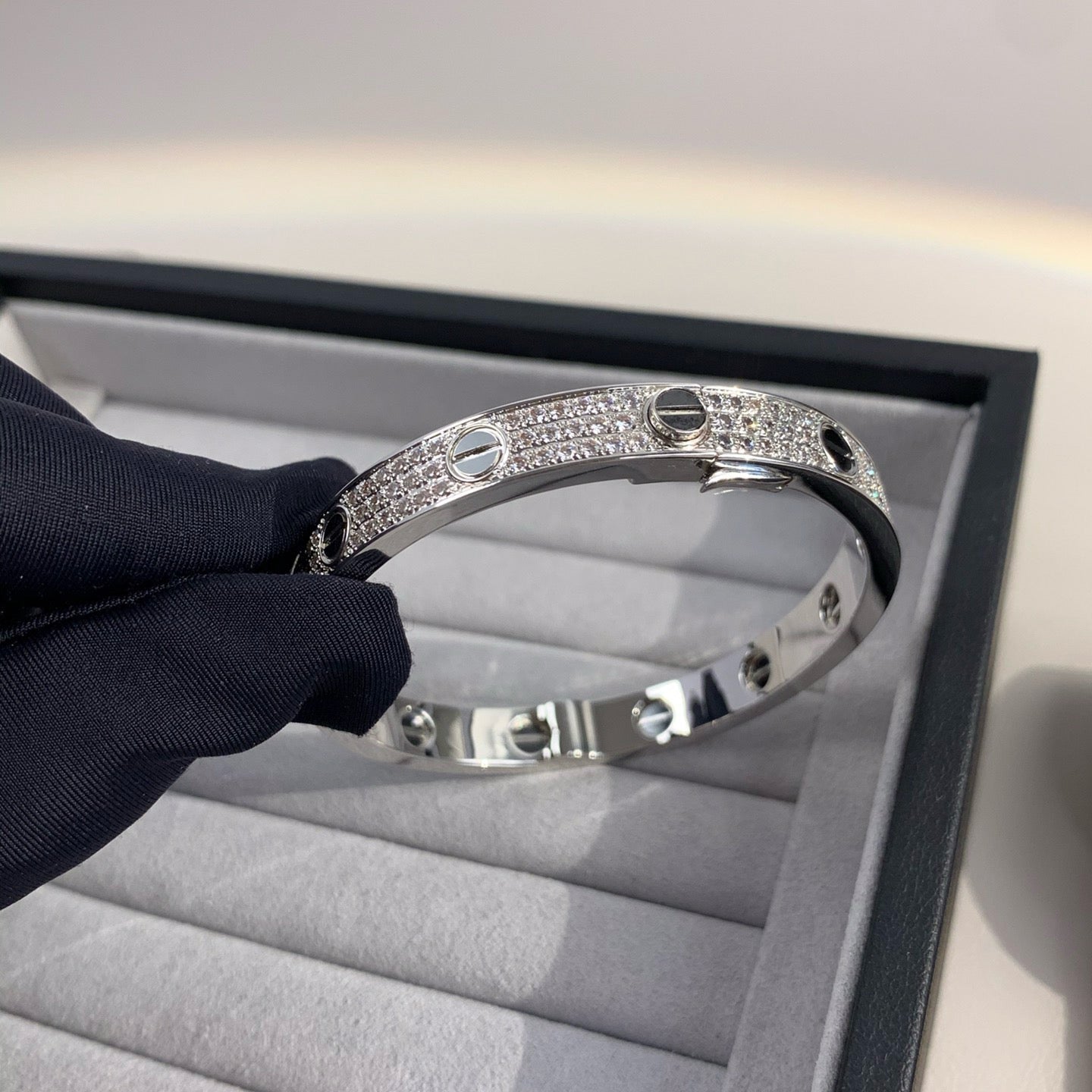 [Star Jewelry]LOVE BRACELET 6.1MM DIAMOND-PAVED CERAMIC