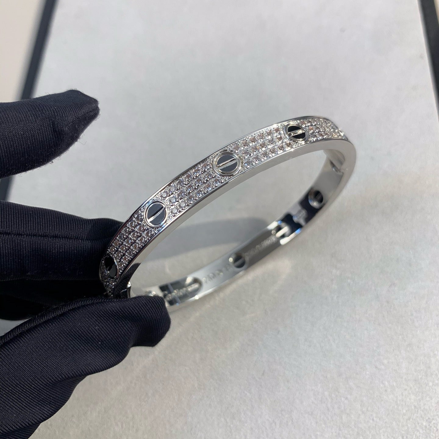 [Star Jewelry]LOVE BRACELET 6.1MM DIAMOND-PAVED CERAMIC