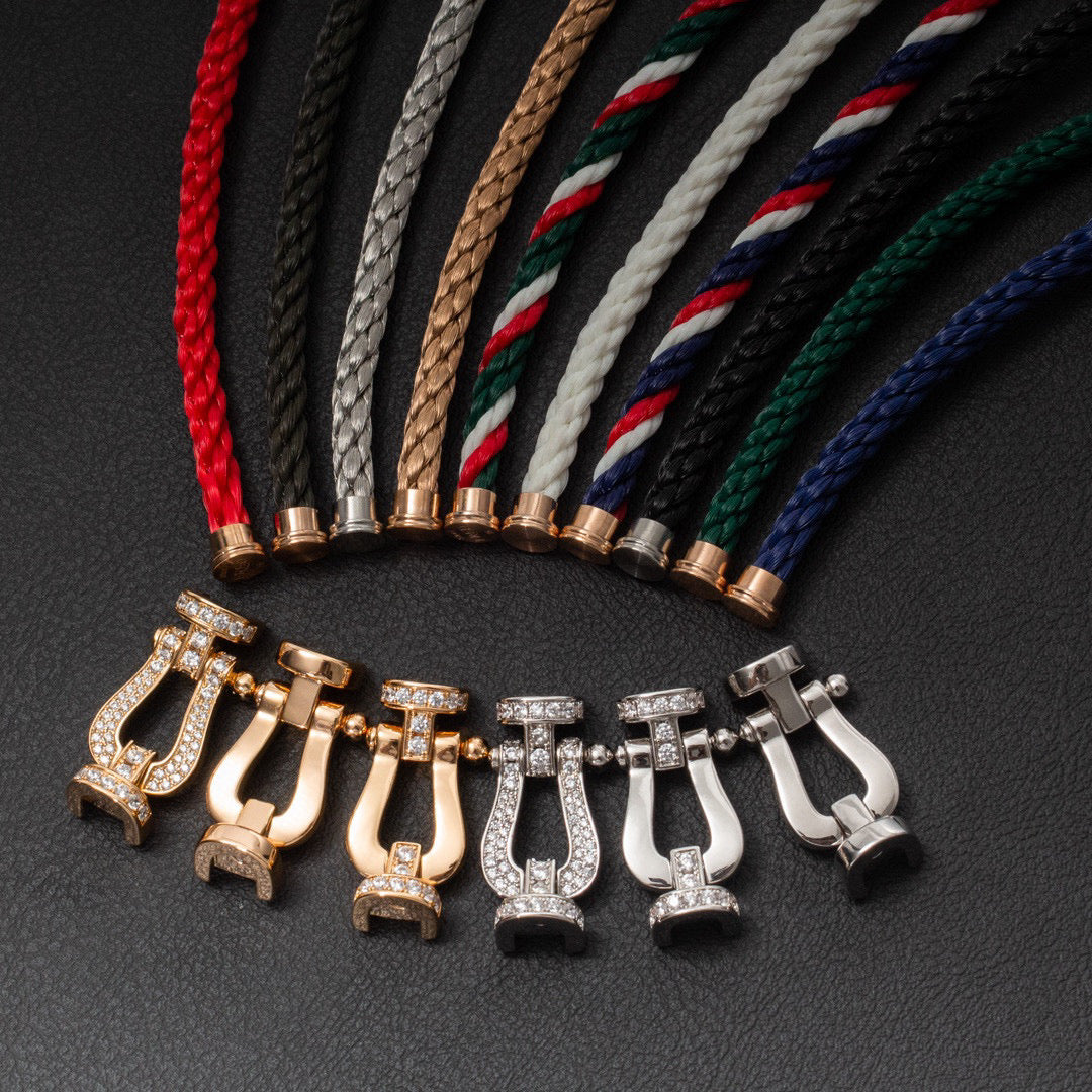 [Star Jewelry]FORCE LARGE HORSESHOE HALF DIAMOND BRACELET ROSE GOLD