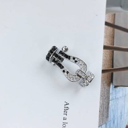 [Star Jewelry]FORCE LARGE HORSESHOE BLACK WHITE DIAMOND BRACELET ROSE GOLD