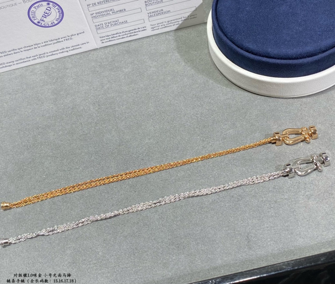 [Star Jewelry]FORCE SMALL HORSESHOE  DIAMOND CHAIN ROPE BRACELET