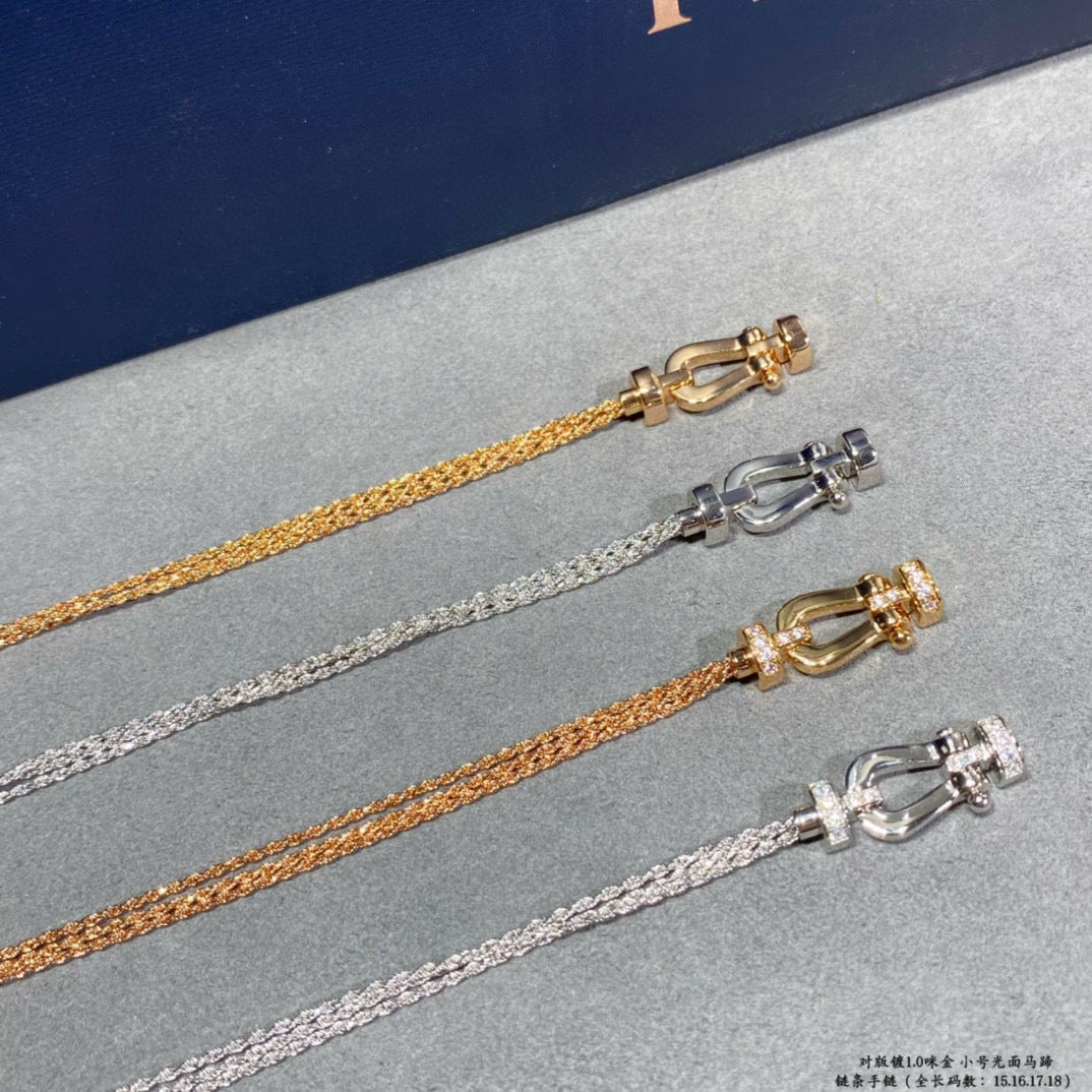 [Star Jewelry]FORCE SMALL HORSESHOE  DIAMOND CHAIN ROPE BRACELET
