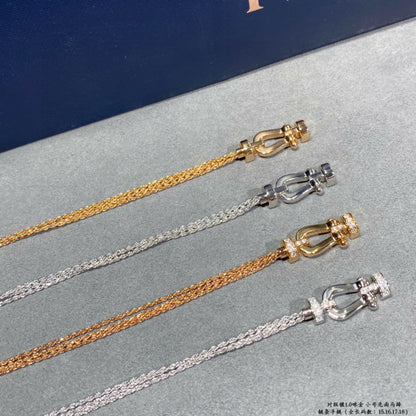 [Star Jewelry]FORCE SMALL HORSESHOE  DIAMOND CHAIN ROPE BRACELET