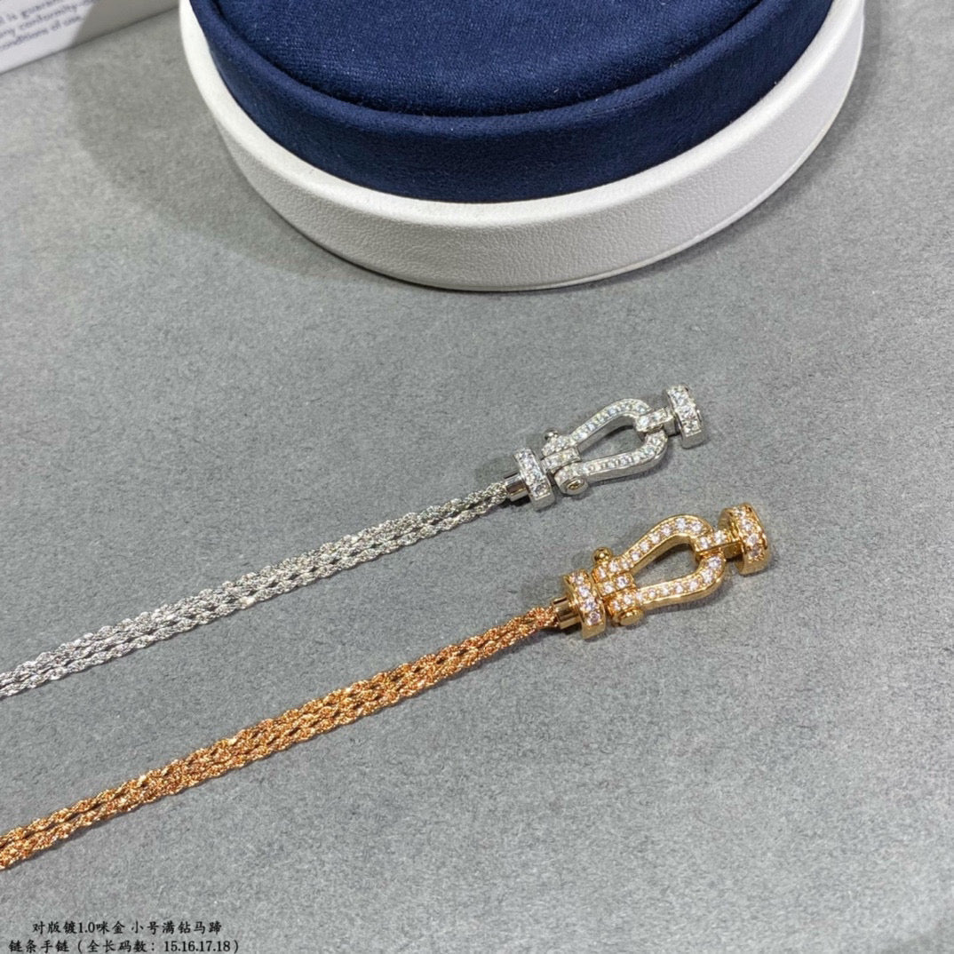 [Star Jewelry]FORCE SMALL HORSESHOE  DIAMOND CHAIN ROPE BRACELET