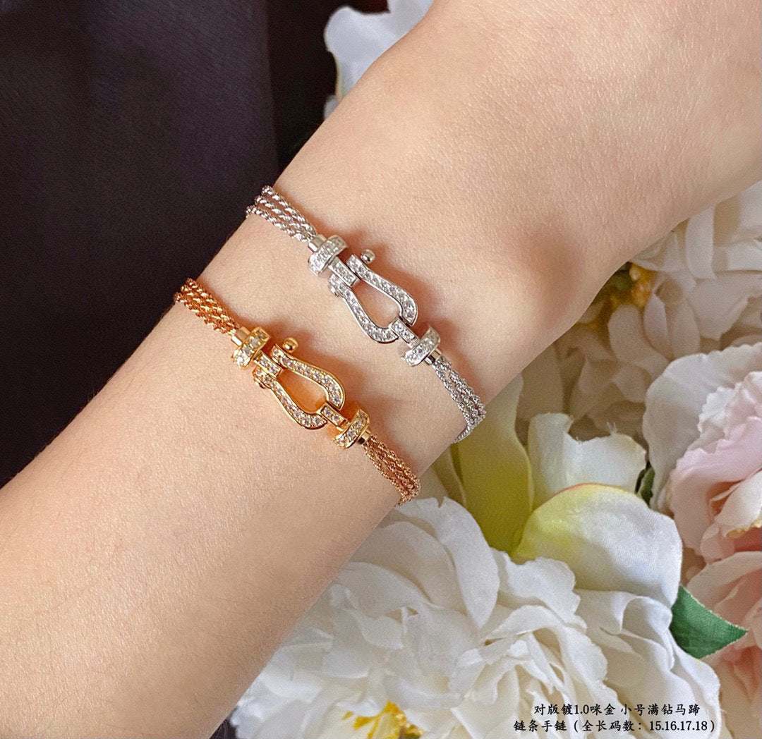 [Star Jewelry]FORCE SMALL HORSESHOE  DIAMOND CHAIN ROPE BRACELET