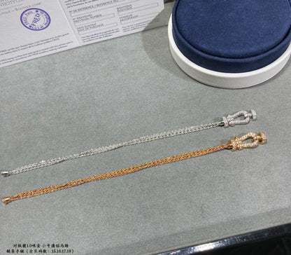 [Star Jewelry]FORCE SMALL HORSESHOE  DIAMOND CHAIN ROPE BRACELET