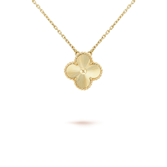 [Star Jewelry]CLOVER 15MM LASER NECKLACE