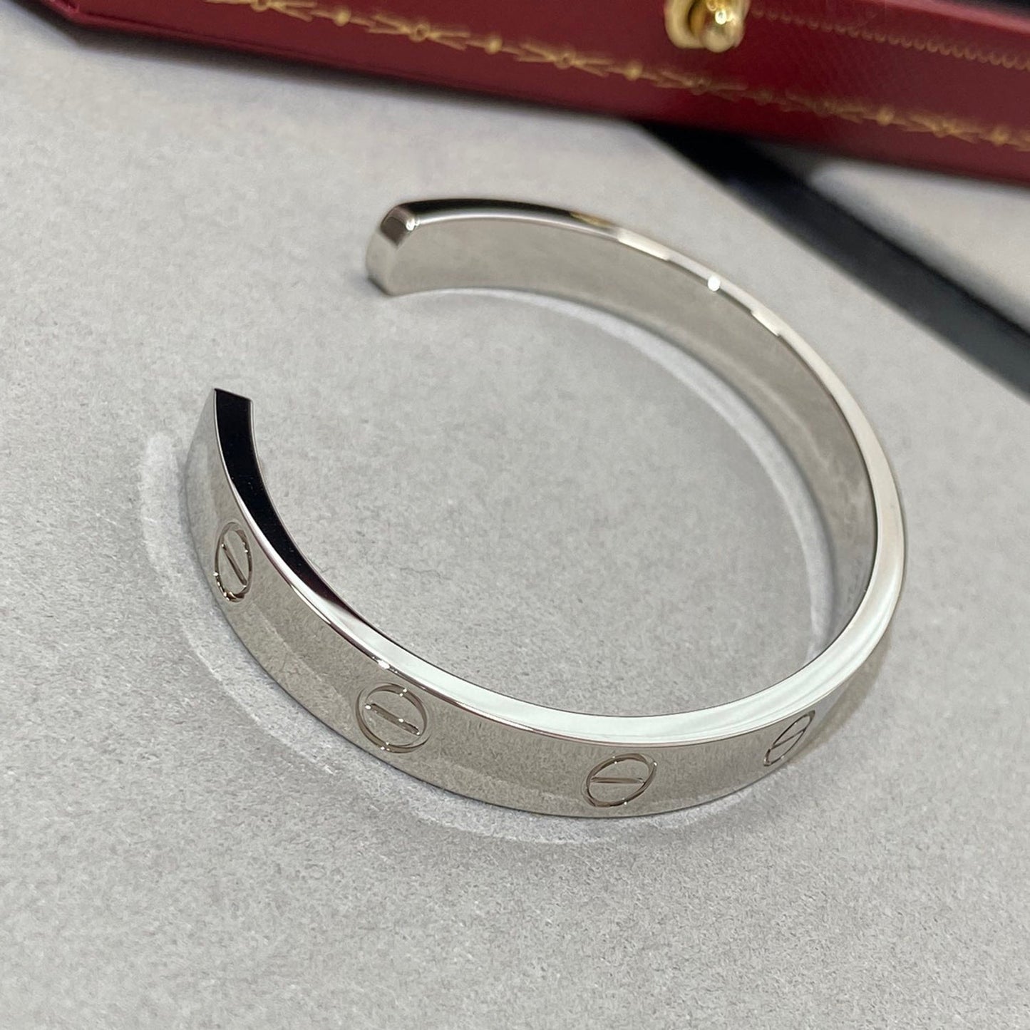 [Star Jewelry]LOVE BRACELET 6.1MM 1 DIAMOND OPEN CUFF