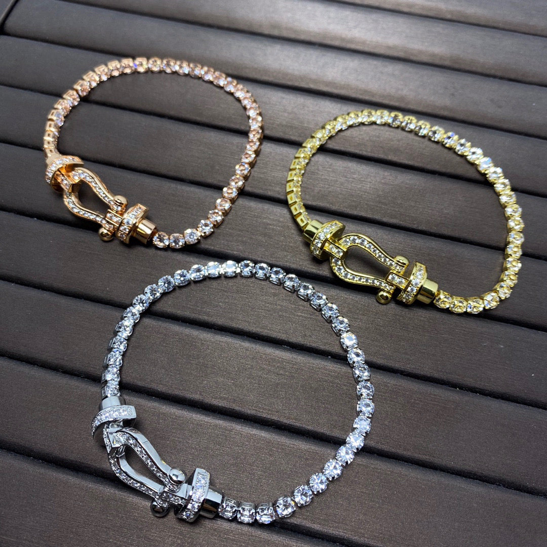 [Star Jewelry]FORCE  LARGE HORSESHOE FULL DIAMOND TENNIS BRACELET