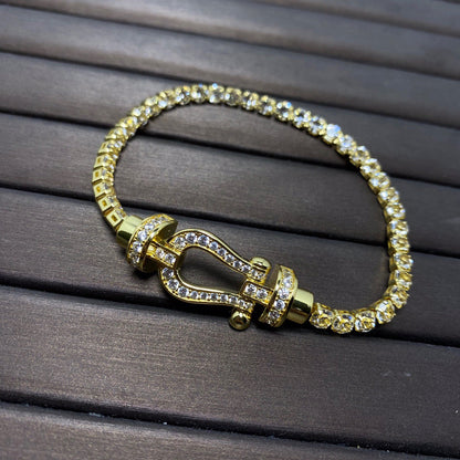 [Star Jewelry]FORCE  LARGE HORSESHOE FULL DIAMOND TENNIS BRACELET