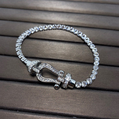[Star Jewelry]FORCE  HORSESHOE  DIAMOND TENNIS BRACELET