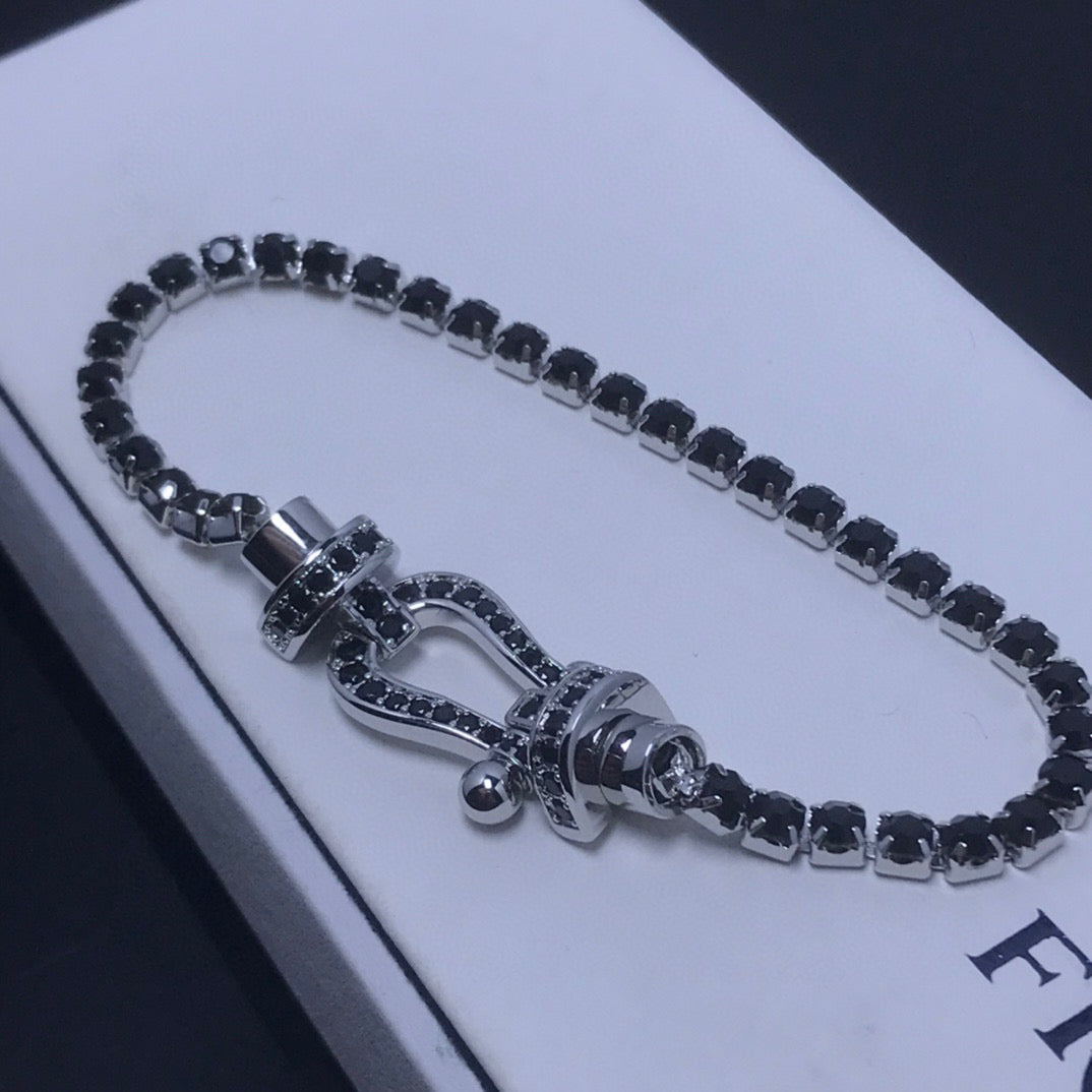 [Star Jewelry]FORCE  LARGE HORSESHOE FULL DIAMOND TENNIS BRACELET
