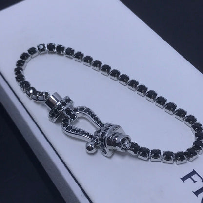 [Star Jewelry]FORCE  LARGE HORSESHOE FULL DIAMOND TENNIS BRACELET