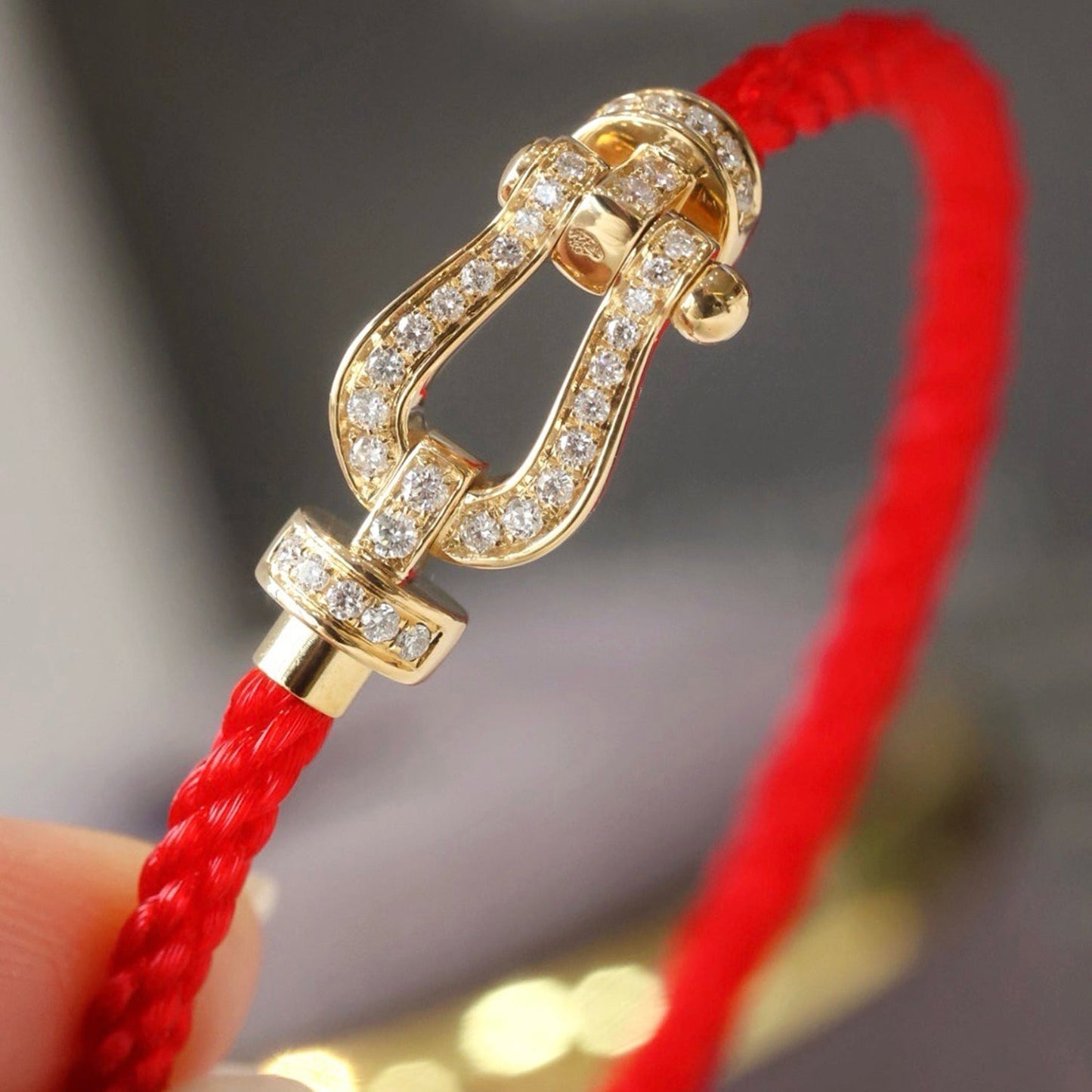 [Star Jewelry]FORCE LARGE HORSESHOE FULL DIAMOND BRACELET GOLD