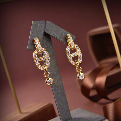 [Star Jewelry]HM CHAINE DIAMOND EARRINGS